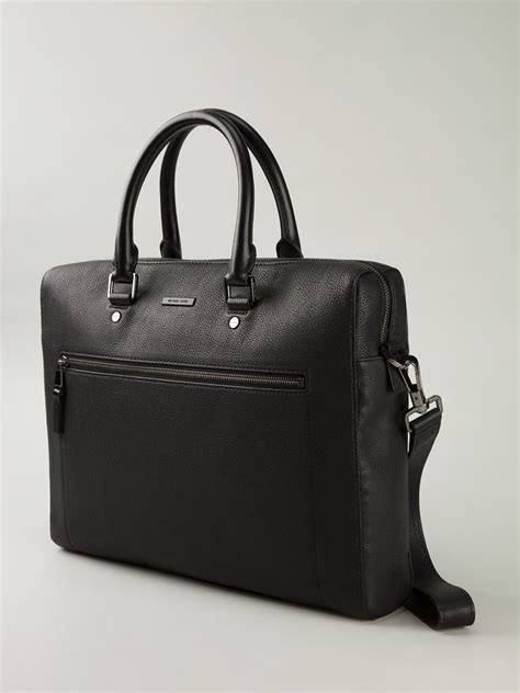 michael kors bryant large leather briefcase|Michael Kors shoulder bag men.